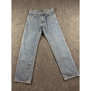 BOSS Hugo Boss Mens Jeans Light Wash Denim Pants 32x32 Straight Fit Arkansas